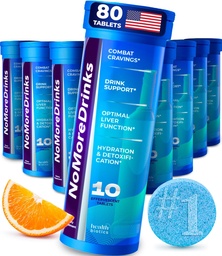 NoMoreDrinks Anti-Alkohol Craving-Ergänzung | Liver Detox & Combat Cravings | Energy Support Alkohol Ersatz-Getränk | Bio-Milch-Diesel-Ergänzung & Dandelion Root & 5HTP | (80) Energy Pills
