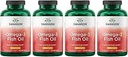 Swanson Omega 3 Fish Oil Supplement Herz Gehirn und Joint Support GMO-freie EFAs 180 mg EPA Plus 120 mg DHA 150 Softgel Kapseln Zitrone Flavor (4 Pack)
