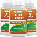 Best Naturals B 100 Complex 120 Tabletten (B Complex Vitamins) (120 Count (Pack von 3))