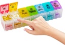 Große Pille Organizer 7 Tage mit Spring-Open Design- Wöchentliche Pille Organizer 2 Mal am Tag mit AM PM Big Compartments Pill Box für Ergänzungen Pill Container Halter für Vitamine Medizin Organizer