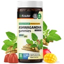 BIO KRAUTER Ashwagandha Gummi für Damen und Herren - 2000 mg Stärke - 90 Chews for Mood Support - Kaubare Ashwagandha Ergänzungen - Vegan - Mango Flavor