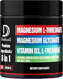 Magnesium L-Threonate Supplement mit Lions Mane & Ashwagandha Root - 1000Mg (60 Count) *)