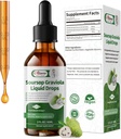 Soursop Graviola Flüssigkeitstropfen, hohe Absorptionsform Soursop Blätter & Obst-Komplex, für Zellregeneration & Immununterstützung & Verdauungs Bitter - Vegan Sour SOP Bitters Liquid - 2 Fl oz
