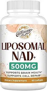 Liposomale NAD+ 500 MG-Ergänzung, wahre NAD Plus-Ergänzung, Überlegene Absorption, Boost NAD+ Mehr Efficient Than Nicotinamid Riboside für Cellular Energy, Healthy Aging, 180 Servieren