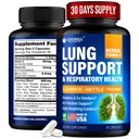 Quit Smoking Aid for Lung Cleanse & Health - Made in USA - Lung Detox mit Licorice Root, Ginger & Nettle Root, Grüner Tee, Thyme & Oregano Blätter für Lung klare Unterstützung & Stress Relief - 60 Kapseln