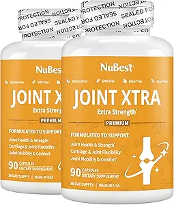 NuBest Joint Xtra - Joint Support Supplement - Joint Health Formula mit Triple Joint Strength - Glucosamine, Chondroitin, Turmeric, MSM & Boswellia für Joint Health & Cartilage Health (Pack 2)