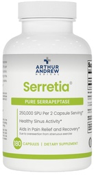 Arthur Andrew Medical, Serretia, Serrapeptase Formel für Muskel- und Sinusunterstützung, 180 Kapseln