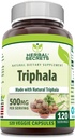 Herbal Secrets Triphala Supplement | 500 Mg pro Servieren | 120 Veggie Kapseln | Non-GMO | Gluten Free | Made in USA