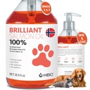 Lachsöl für Hunde - Gesunde Haut und Mantel, Alle natürlichen norwegischen Fischöl Nahrungsergänzung für Haustiere, Omega 3 EPA DHA, Ideal für Shedding, Allergie, Juckreiz, trockene Haut, Joint & Bone Health - 16.9 Oz