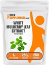 BulkSupplements.com White Mulberry Blatt Extrakt Pulver - White Mulberry Extract, Kräuterergänzung - Glutenfrei, 1g pro Servierung, 250g (8.8 oz) (Pack mit 1)