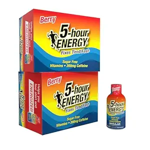 5-stündige ENERGIE Regelmäßige Stärke Energie Shot, Berry Flavor (1.93 oz., 24 Count) Zero Calories & Sugar-Free 200 mg Koffeinierter Schuh, Aminosäuren & B Vitamine, Nahrungsergänzungsmittel