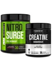 Jacked Factory NITROSURGE Vor-Workout-Ergänzung - Intensive Pumpen (30 Servierungen, Wassermelone) & Kreatin Monohydrat-Pulver für Muskelwachstum (30 Servierungen, Unflavored)