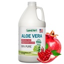 Land Art Pure Aloe Vera Juice - Pomegranate Flavored - Cold-Processed - Inner Filet aus Organic Fresh Leaves from Texas - Aid- 64 fl oz