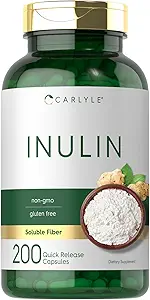 Carlyle Inulin Pulver Kapseln | 200 Count | Non-GMO und glutenfreie Ergänzung