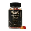 Schwarze Mädchen Vitamine Einmal am Tag - Frauen Multivitamin Gummy - Vitamin A, B, C, E und Zink. Multivitamin für Frauen, Immununterstützung. Vegan, Glutenfrei. Made in USA (30 Tage Versorgung, Erdbeere)