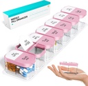 Odaro Extra große wöchentliche Pille Organizer 2 Mal pro Tag, Pille Box 7 Tage Am Pm zu halten tägliche Medizin Vitamin und Ergänzungen - Pink