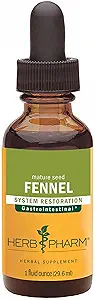 Herb Pharm Certified Organic Fennel Liquid Extract for Digestive System Support - 1 Unze (DFENN01)