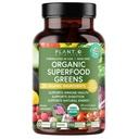 Plant.O Organic Super Greens [Fruit & Veggie Supplement] Hohe Absorption Antioxidantien aus grünem Pulver mit Alfalfa, Rübenwurzel, Tart Cherry für Immununterstützung, Gut Health, Energy, 60 Veggie Tablets