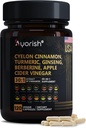 Ceylon Cinnamon Kapsel 30:1 Extraktäquivalent zu 9000mg | Kurkuma, Ginseng, Apfelessig Berberine Plus Bitter Melon Gymnema, Kutki, Chirata 120 Veg Kapseln – 60 Tage Versorgung