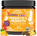 Llama Naturals Kids Probiotic mit Prebiotic Fiber, Vegan, Bio-Präbiotika und Probiotics Gummis für Gut Health Support, Kleinkind Real Fruit Gummy Vitamins, Ohne Zusatz von Zuckerrohr, Peach Mango, 120 Ct