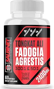 2400mg Fadogia Agrestis Tongkat Ali Supplements - Third Party Tested - 1400mg Fadogia Agrestis & 1000mg Tongkat Ali, Maximale Stärke, Muskelmasse & Athletic Performance, 6 Packungen
