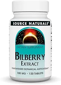 Quelle Naturals Bilberry Extract 50 mg Standardisierte Botanische Antioxidationsmittel - 60 Tabletten