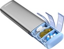 Vaydeer Metall Reise Pille Organizer, 7 Tage Wöchentliche Pille Box, große Kapazität täglich niedliche Pille Fall für Ergänzungen, Pillen, Vitamine und Medikamente (Small,Gray)
