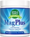 Magnesium-Pulver-Ergänzung - MagPlus - natürliches Kalk-Magnesium-Getränk - Magnesium-Ergänzung für Muskeln, Schlaf- und Genuss-Relief (unentflammt)