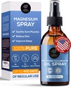 Organisches Bio-Magnesium-Spray-Öl für Füße, Schlaf- und Sore-Muskeln – 100% reines antikes Zechstein Mg Chloride, topische Formel für natürliche Entspannung, Körpermassage, Leg Cramps & Workout Relief