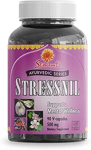 Sewanti Ayurvedic Stressnil Kapseln - Kräuter Erholung Ergänzung- Hohe Potenz Extrakt Kapseln 500mg