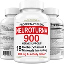 Neuropathy Support Nerve Supplement mit 900 mg Pure Alpha Lipoic Acid - maximale Stärke Formel, Festung Nerves in Finger, Hands, Toes, & Feet - Beste Peripheral Relief Unterstützung - 180 Kapseln