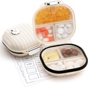 Zannaki Pille Case Portable Small Weekly Travel Pill Organizer, Cute Moisture Proof Pill Box Halter für Taschentasche Tasche, Täglich Mini Pocket Pharmacy Medizin Behälter für Vitamin, Fish Oil, Supplement
