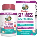 MaryRuth Organics Gummis Sugar Free Made with Irish Sea Moss for Gut Health and Immune Support Formuliert für Erwachsene und Kinder Alter 4+ Vegan Non-GMO Gluten Free | 60 Count