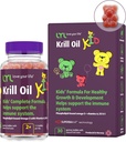 LYL Krill Öl Kid Gummy Bears mit Vitamin D 3, Vitamin E und Vitamin A - Phospholipid-Bound Omega 3 für gesundes Wachstum & Entwicklung - Gummy Bears mit Orange, Apfel & Himbeeren Geschmack (Pack von 30)