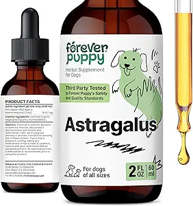 Forever Puppy Astragalus Root Drops für Hunde - Astragalus Membranaceus Tincture for Dogs' Immune Defense - Kräuter Pet Liquid Supplements für Immunität Unterstützung & Joyful Pet Care - 2 oz