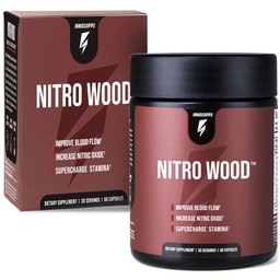 InnoSupps Nitro Wood - Unterstützt gesunden Blutfluss | Stickstoffoxid-Ergänzung | Natürliche Immununterstützung | (60 vegetarische Kapseln)