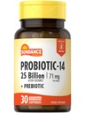 Sundance Probiotic-14 | 25 Billion Kulturen | 30 Kapseln | mit Präbiotika | Vegetarisch, Non-GMO und Glutenfreie Ergänzung