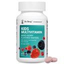 Dr. Berg Kids Chewable Multivitamine (NOT Sweetened w/Sugar) - Daily Multivitamin for Kids that Includes 20 Nährstoffe & Trace Mineral Complex - Mixed Berry Chewable Vitamins for Kid - Red Wafers