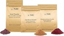 PURE ORIGINAL INGREDIENTS Berry Powder Bundle, (1 lb Jedes) Acai Powder, Goji Berry Powder, Blueberry Powder, Herbal Supplements