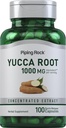Piping Rock Yucca Wurzelkapseln 1000mg | 100 Count | Extrakt Konzentrat | Kräuterergänzung | Non-GMO, Glutenfrei