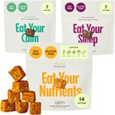 GEM Bite Complete Routine Variety Pack mit Daily Multivitamin (14 Bit), Chill-Out Calm (7 Chews) & Deep Sleep Aid (7 Chews) | Unterstützt Gut, Haut, Gehirn, Knochen, Schlaf, Immunität