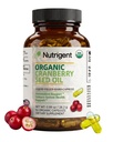 USDA Organic 100% reine Cranberry Seed Oil 940 mg, Plant Sourced Omega 3-6-9 Fettsäuren, flüssige organische Kapseln, Urinary Health & Skin Health Support, 60 Kapseln