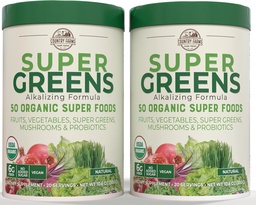 Country Farms Super Greens Natural Flavor, 50 Bio Super Foods, USDA Organic Drink Mix, Fruits, Gemüse, Super Greens, Pilze & Probiotics, unterstützt Energie, 40 Servietten, 10.6 Oz, 2 Pack