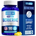 Wir mögen Vitamine Berberine Supplement,1200mg, Pure Max Strength Berberine HCL - 180 Vegetarische Kapseln (Gluten Free, Non GMO) - 90 Portionen