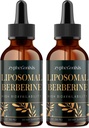 Liposomal Berberine Tropfen Supplement 3000mg - Hohe Absorption AMPK-Aktivator, Organic Berberine HCl Complex mit Ceylon Cinnamon & Ginger für Immun- & Verdauung (4 fl oz)