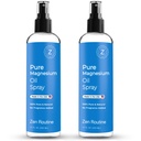 Reines Magnesium Öl Spray 12oz (2 Pack) – Organisches USP-Grad Magnesium Spray, topisches Magnesium-Glycinat, Magnesiumöl für Füße, Körper, Muskeln & Leg Cramps – Made in USA
