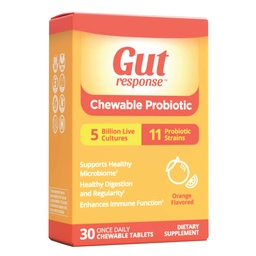 Chewable Probiotic für Männer und Frauen, Slows Down Digestive Aging, Boosts Immunsystem, Non-GMO, Gluten Free & Soy Free, 5 Billion CFU, 30 Chewable Tablets, Orange Flavor