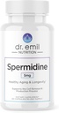 DR. EMIL NUTRITION Männer & Frauen Spermidin 5mg Ergänzungen | Aging Supplement | Pure Spermidin 3HCL & Thiamin 20mg | 60 Kapseln | 30 Tage Versorgung