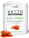 Keto Collagen Protein Pulver mit MCT-Öl – Keto und Paleo Friendly Pure Gras Fed Pasture Raised Hydrolyzed Collagen Peptide KEYTO Gesalzene Caramel Flavor