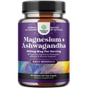 Pure Calm Relaxing Magnesium Glycinate Supplement mit Ashwagandha - Magnesium für Stress Support & Rest Ease für Erwachsene - Hohe Absorption Tabletten für Knochenunterstützung & Muskelkrämpfe - 90 Zähler